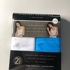 Everyday essential NWT Women’s Tanks Reversible from V-neck to Scoop Size L- XL